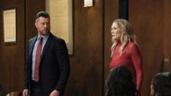 Kristen (Stacy Haiduk) burst into the courtroom before EJ (Dan Feuerriegel) could tell the truth on Days of our Lives | Image: JPI